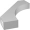 Ekena Millwork 3 1/2-in. W x 22-in. D x 30-in. H Westlake Architectural Grade PVC Knee Brace BRCP035X22X30WTL - alternate 6